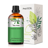 PHATOIL Tea Tree Oil bottle in amber glass protects purity for aromatherapy.