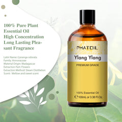 PHATOIL Ylang Ylang oil bottle with dropper for precise blending