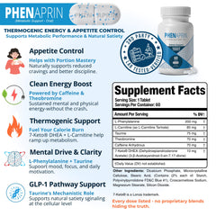 PhenAprin pack2 pills close-up highlighting daily dose and sustained energy.