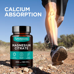 PhiNaturals vegan capsules pack for plant-based magnesium citrate.