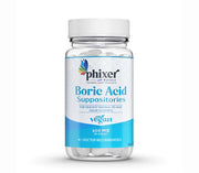 Phixer pH Balance 600mg suppository close-up for comfortable vaginal use.
