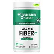 Physician's Choice Easy Mix Fiber powder in a jar for daily digestive comfort