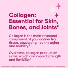 Ingredients label on Physician's CHOICE collagen peptides highlighting 18 amino acids and enzymes.