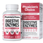 Physician's CHOICE Digestive Enzymes bottle front view with 90-count capsules.