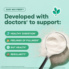 Physician's CHOICE Easy Mix Fiber dissolves easily in hot or cold drinks.