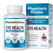 Physician's CHOICE Eye Health bottle with lutein and zeaxanthin supports daily eye health