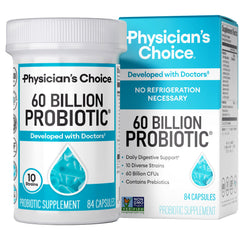 Physician's CHOICE Probiotics 60B CFU bottle supports gut balance.
