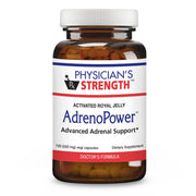 Physician's Strength AdrenoPower bottle front, potential daily energy balance for busy days.