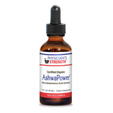 Physician's Strength AshwaPower bottle front displays wild ashwagandha root extract for daily vitality
