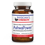 Physician's Strength AshwaPower bottle outer label highlights wild root extract.