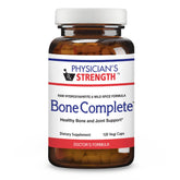 Physician's Strength Bone Complete bottle highlighting non-GMO nutrition for joints and daily vitality.