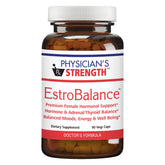Physician's Strength EstroBalance bottle on display for natural hormone support