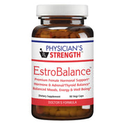 Physician's Strength EstroBalance bottle on display for natural hormone support