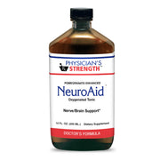 Physician's Strength NeuroAid bottle pour shows easy daily serving for nerve and brain support