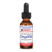 Physician's Strength OregaWild 30ml bottle showing pure wild oregano oil for daily use.