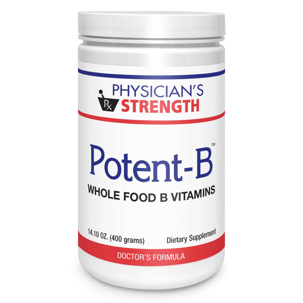 Physician's Strength Potent-B bottle front showing packaging and product identity