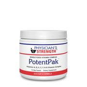 Physician's Strength PotentPak bottle showing whole-food vitamins for daily wellness