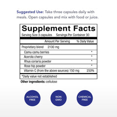 Physician's Strength Power-C cap close-up, highlighting the capsule design and formulation.