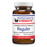 Physician's Strength Regulin bottle with spice oil formula for daily wellness routine