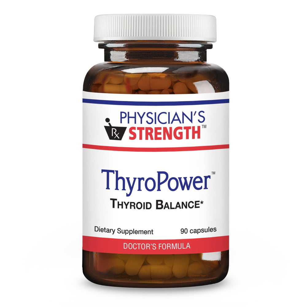 Physician's Strength ThyroPower capsules in bottle for daily thyroid support