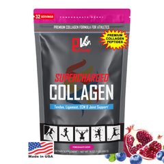 PhysiVantage Supercharged Collagen Powder bottle, premium grass-fed formula for joints and skin.