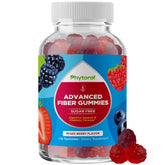 Phytoral Fiber Gummies bottle with sugar-free label highlighting gut support