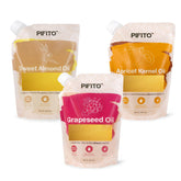 Pifito Sweet Almond Oil bottle for skin hydration and soap making.