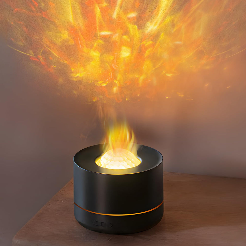 PiKaPiKaP essential oil diffuser with galaxy projection creates romantic ambiance and calming glow.