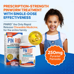 PinRid bubblegum tablet front view showing kid friendly chewable format.