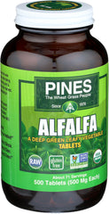 Closeup of Pines Alfalfa capsules showing rich green color for vegan use.