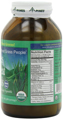 Pines Wheat Grass Powder packaging with organic label for shoppers.