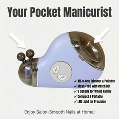 Pinkmintcat 3-in-1 nail trimmer with hidden blade for safe baby nails.