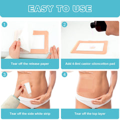 Pinsit castor oil pack wrap size dimensions for targeted use