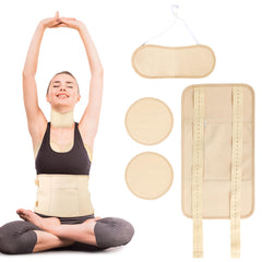 Pinsit castor oil pack wrap waist with adjustable belt for a secure fit and targeted warmth