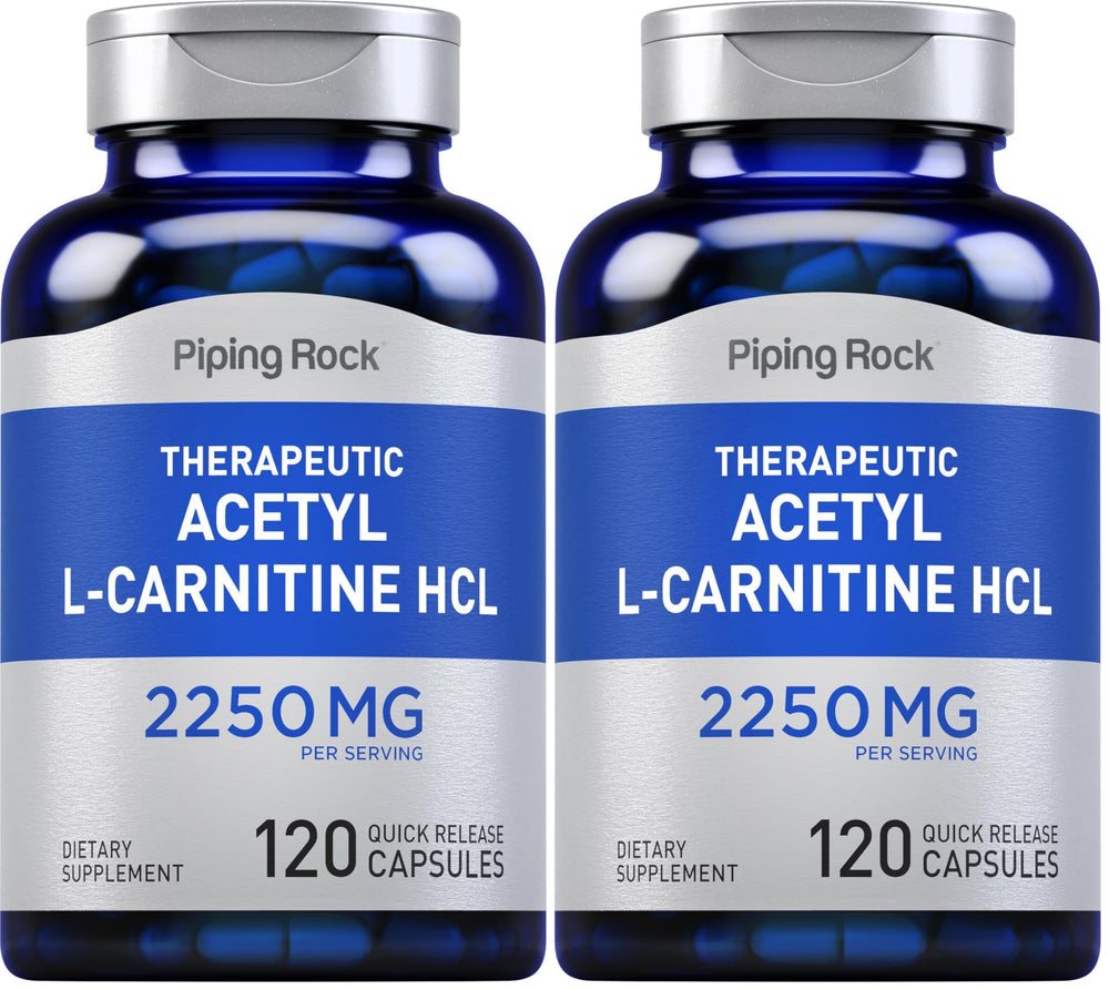 Piping Rock Acetyl L-Carnitine HCL bottle front for daily use