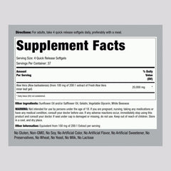 Piping Rock Aloe Vera Capsules softgels in bottle for easy dosing