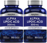 Piping Rock Alpha Lipoic Acid 300mg bottle front for daily wellness support