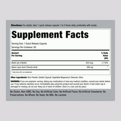 Piping Rock Alpha Lipoic Acid 300mg capsules close-up highlighting premium formula