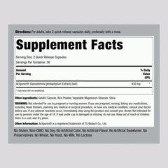 Close-up of Piping Rock AMPK capsules highlighting quick-release formula.