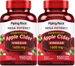 Piping Rock Apple Cider Vinegar Capsules 1600 mg bottle for daily use.