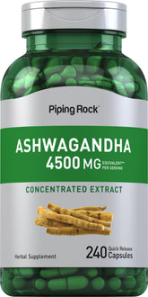 Piping Rock Ashwagandha bottle cap close-up for daily balance support.