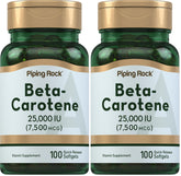 Piping Rock Beta Carotene softgels bottle for daily vitamin A support.