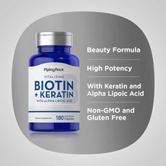 Piping Rock Biotin with alpha-lipoic acid offers antioxidant-support options