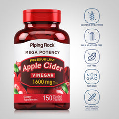 Piping Rock bottle with label showcasing high potency ACV capsules.
