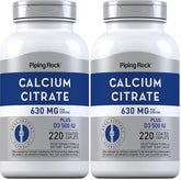 Piping Rock calcium citrate with vitamin D3 bottle front for daily supplement routine