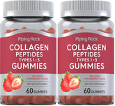 Piping Rock Collagen Gummies bottle highlight strawberry flavor for daily beauty support
