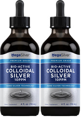 Piping Rock colloidal silver drops bottle 10 ppm in a two-pack.