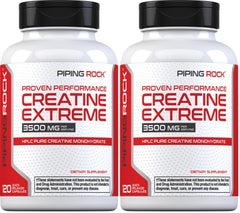 Piping Rock Creatine Monohydrate capsules bottle for high-intensity training
