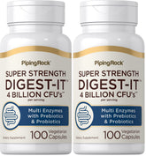 Piping Rock Digestive Enzymes probiotic bottle front for digestive support.