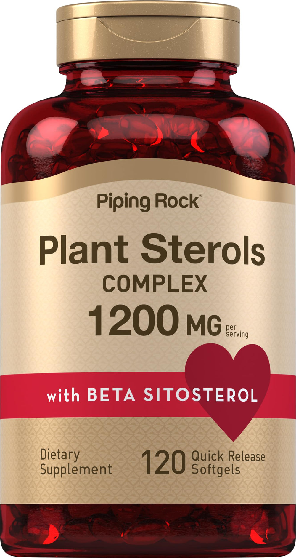 Piping Rock Esteroles de Plantas, botella, apoyo al bienestar diario.